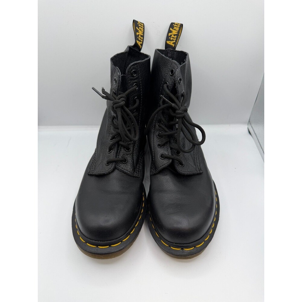 Dr Martens Pascal Womens US 9 Black Virginia Leather 8 Eye Lace Up Boots 13512